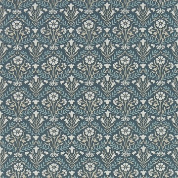 Morris Bellflowers Indigo/Linen 216436